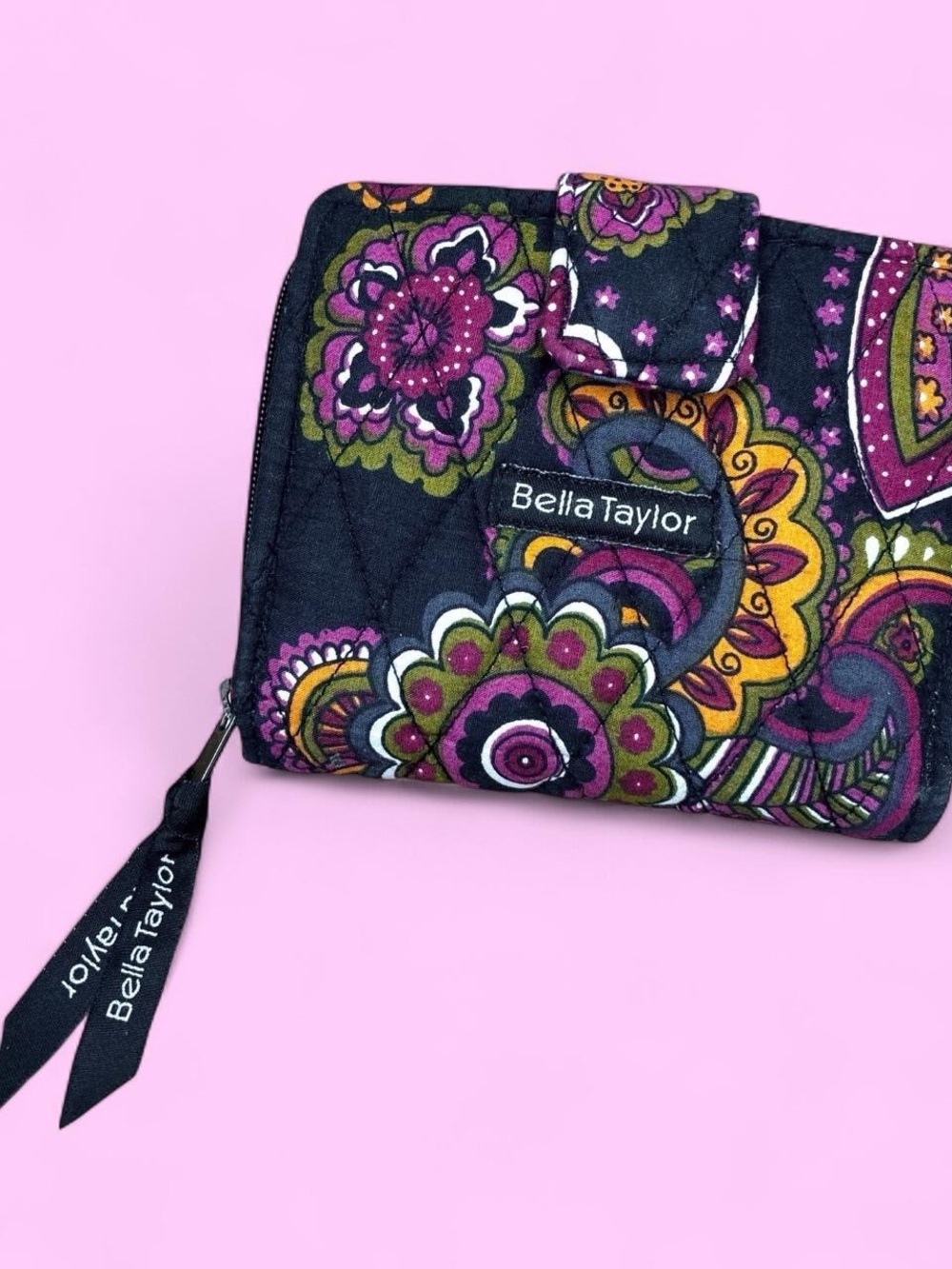 Bella Taylor Colorful Quilted Floral Bohemian Small Wallet